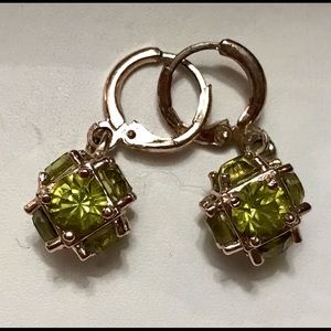 Caged crystal earrings